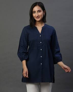 aurelia Women Pintuck Straight Kurti-picture-14