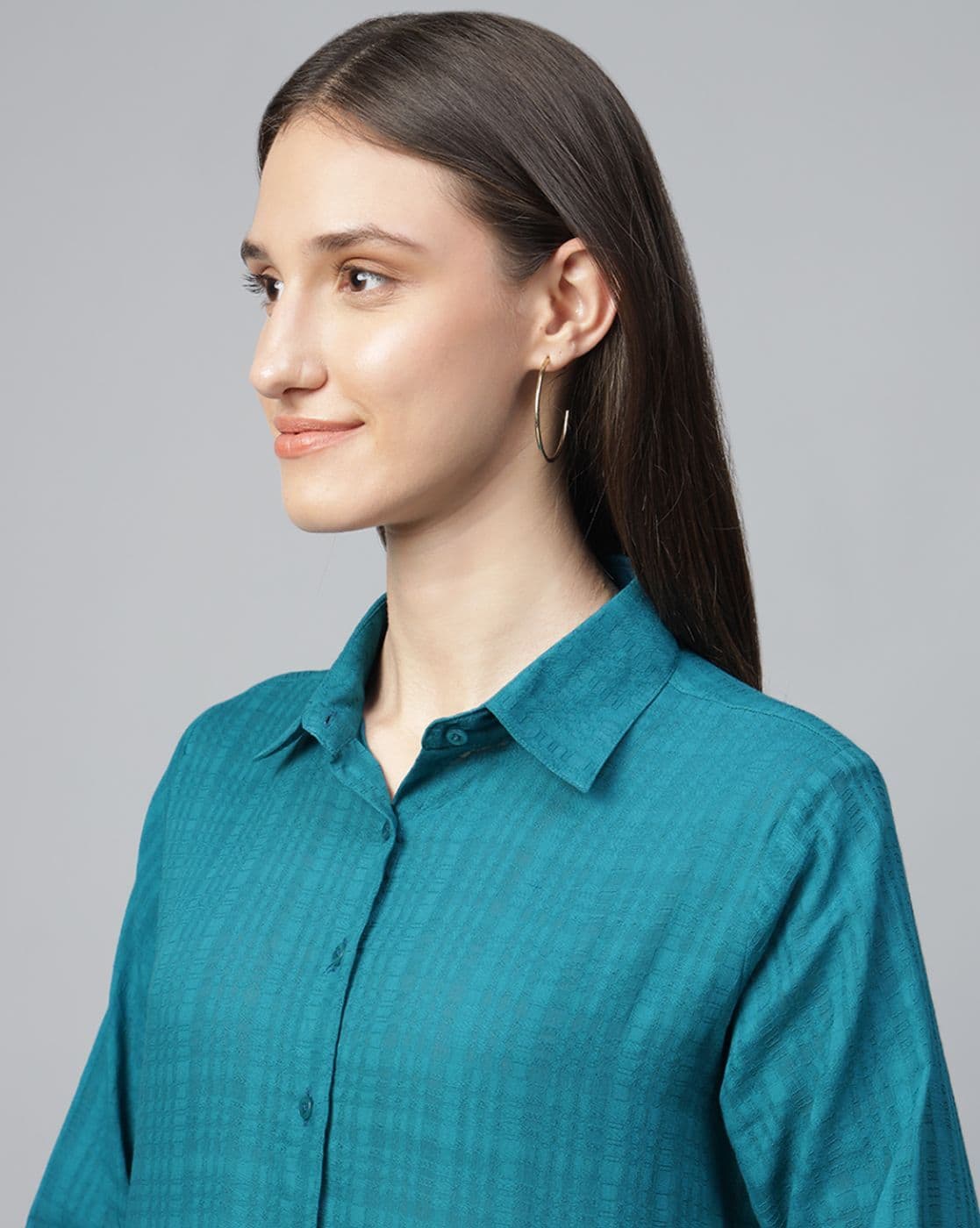 Buy Turquoise Blue Shirts for Women by HANCOCK Online