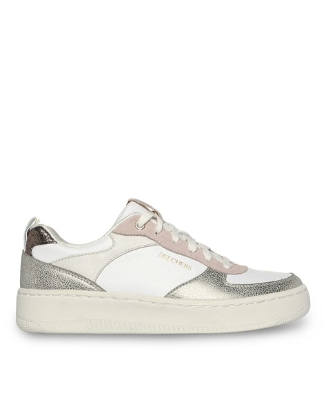 Skechers Women Court 92-Sheer Shine Lace-Up Shoes