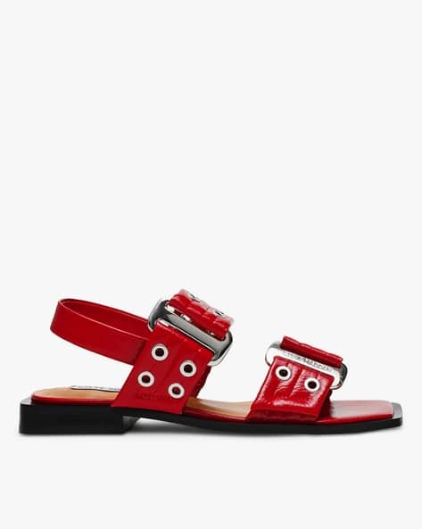 Buy Patent Red Flat Sandals for Women by STEVE MADDEN Online