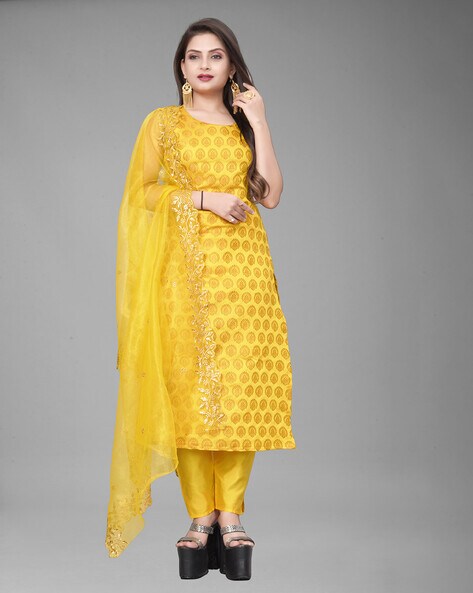 Textured Unstitched Dress Material Price in India