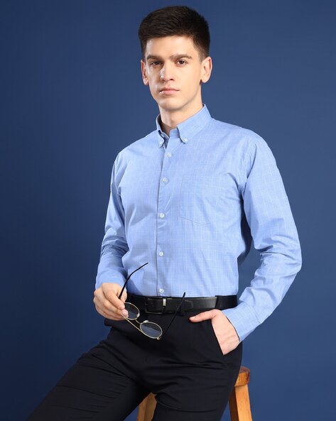 Hancock Men Checks Slim Fit Shirt