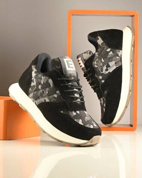 EEGO ITALY Men Camouflage Print Lace-Up Sneakers