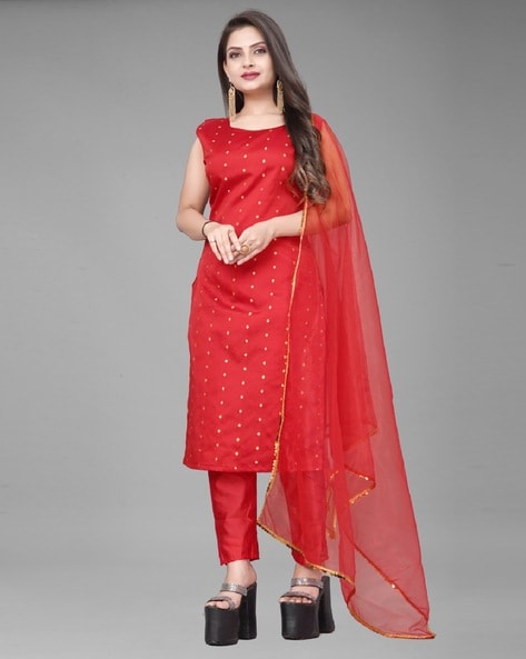 Textured Unstitched Dress Material Price in India