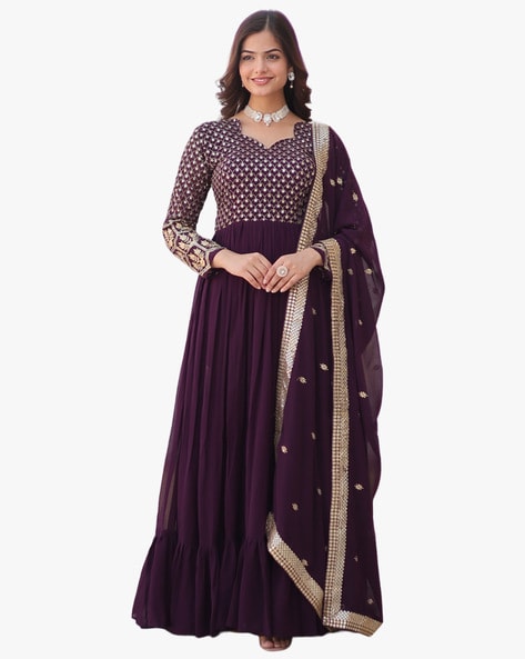 Embroidery Anarkali Kurta Set Price in India