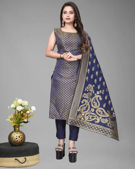 Textured Unstitched Dress Material Price in India