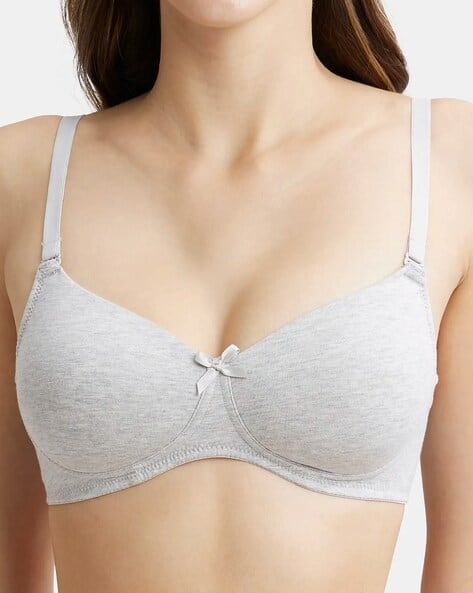 Buy Steel Grey Melange Bras for Women by Jockey Online