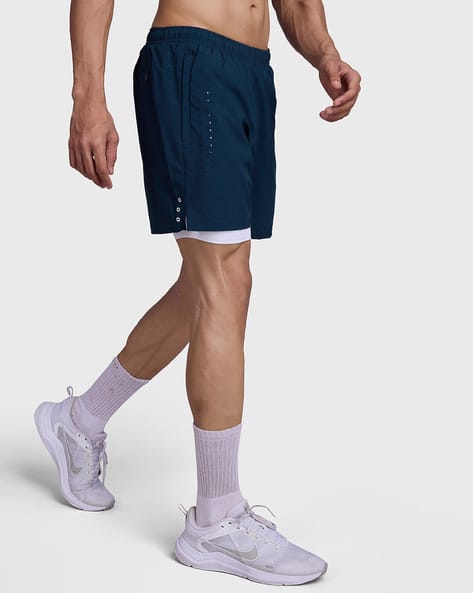 Men Slim Fit Shorts with Elasticated Waistband