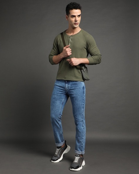 Men Regallo Heavily Washed Skinny Fit Jeans