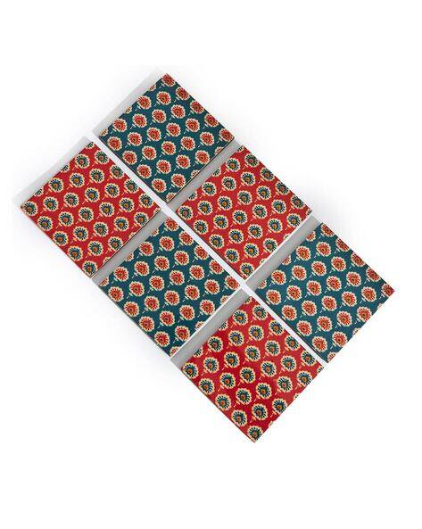 CHUMBAK Pack of 6 Ikat Print Coasters