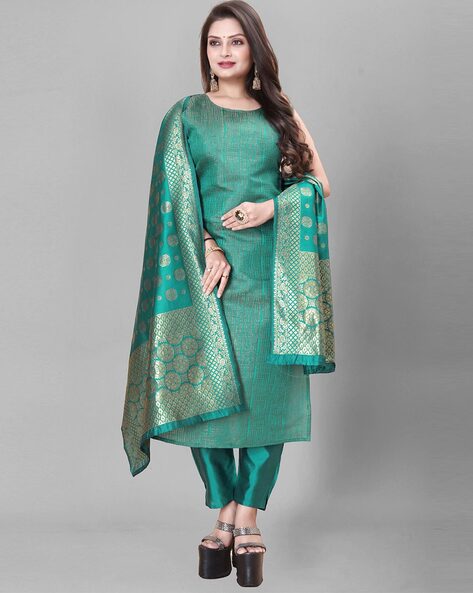 Textured Unstitched Dress Material Price in India