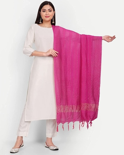 Women Dupatta with Tassels Price in India