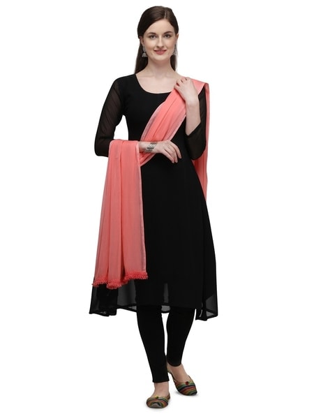 Women Dupatta with Beaded Tassels Price in India