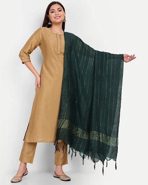 Women Dupatta with Tassels Price in India