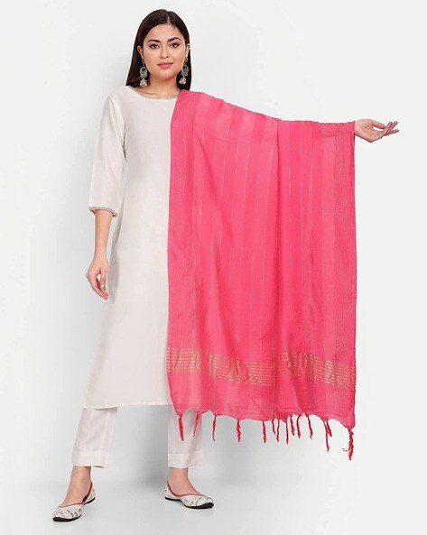 Women Dupatta with Tassels Price in India