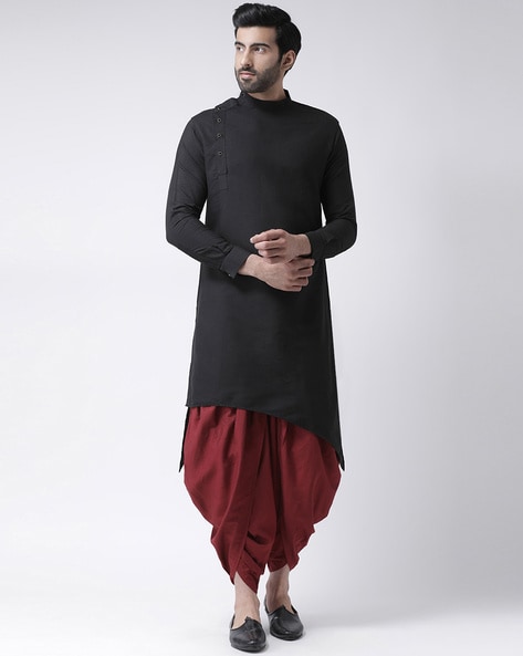 Kisah Men Solid Asymmetrical Kurta