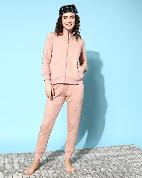 Women Printed Regular Fit Tracksuit