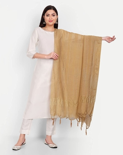 Women Dupatta with Tassels Price in India