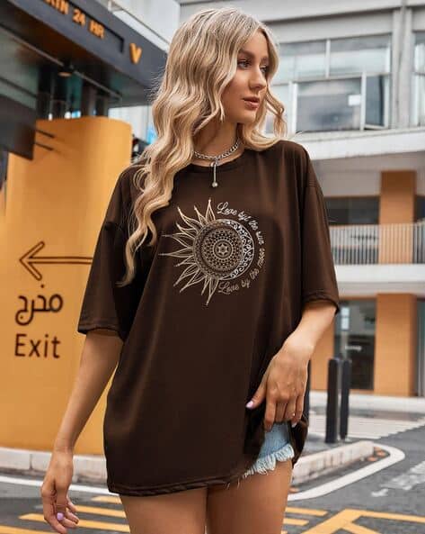 Buy Brown Tshirts for Women by TOGS TERRE Online