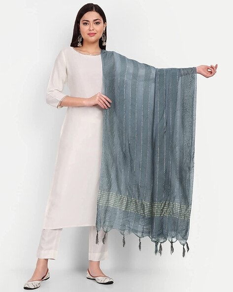 Women Dupatta with Tassels Price in India