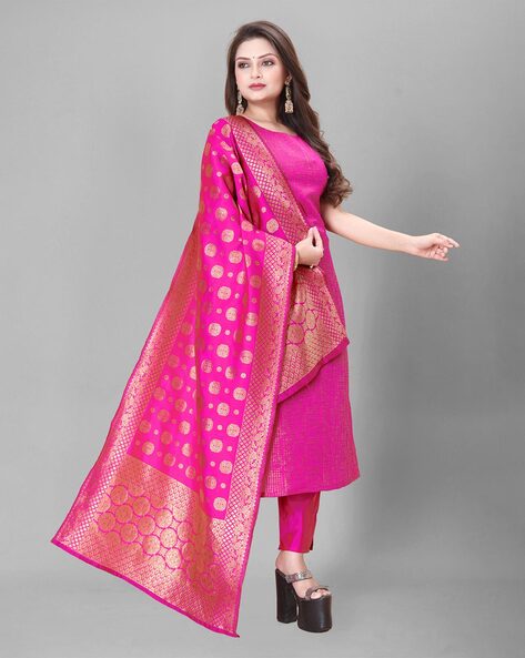 Textured Unstitched Dress Material Price in India