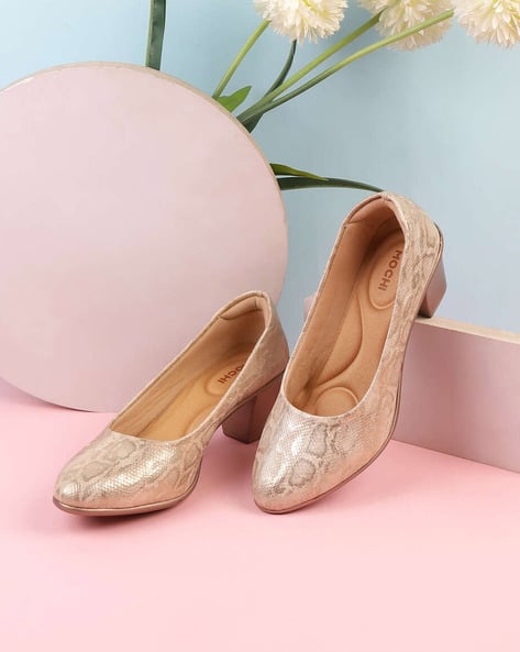 Buy Gold Heeled Shoes for Women by Mochi Online
