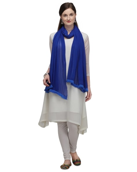 Women Dupatta with Tassels Price in India