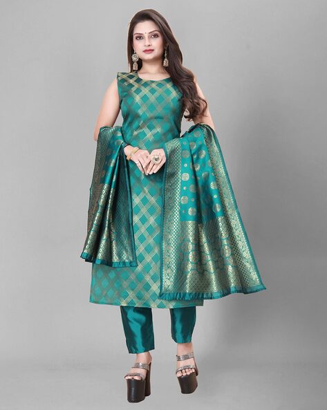 Textured Unstitched Dress Material Price in India