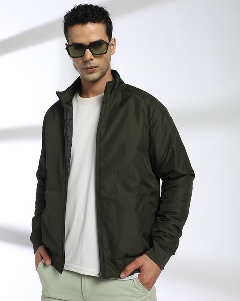 Men Slim Fit Bomber Jacket