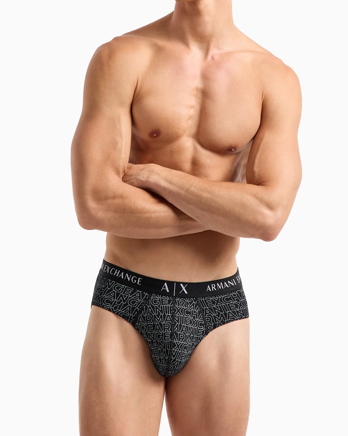 Buy Blue White Briefs for Men by ARMANI EXCHANGE Online - Main Image