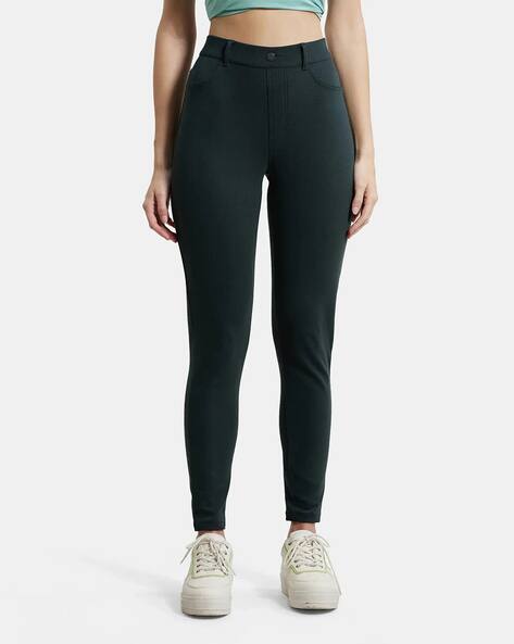 IW16 Super Combed Cotton Rich Elastane Stretch Slim Fit Jeggings with  Pockets