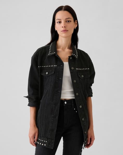 Gap Denim Womens Baggy Denim Jacket GAP × BÉIS Oversized Denim Jacket