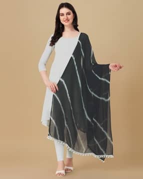 Women Printed Dupatta with Beaded Tassels-image-17