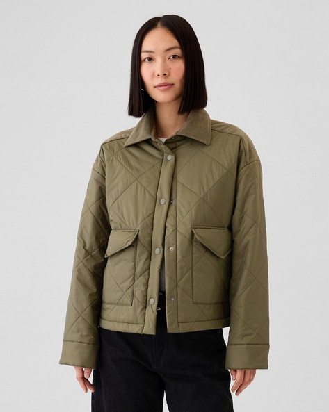 Buy Olive Jackets Coats for Women by GAP Online Ajio