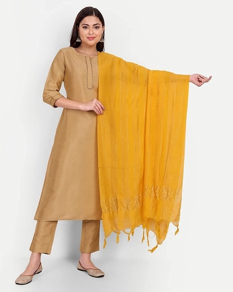 Women Dupatta with Tassels Price in India