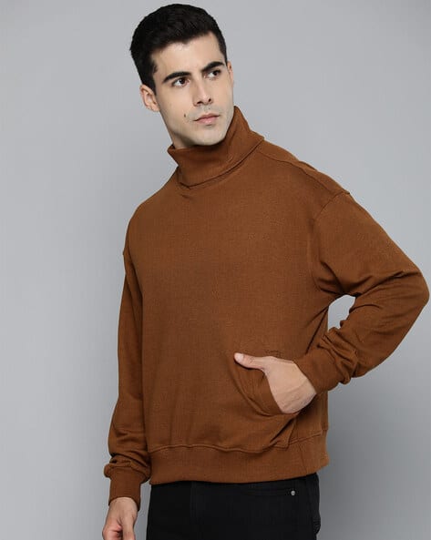 Buy Mustard Brown Sweatshirt Hoodies for Men by Crafting Club