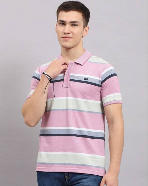 Men Stripes Regular Fit T-shirt