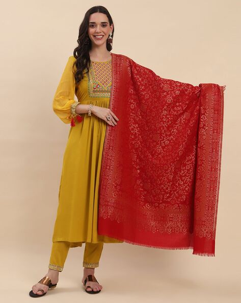 Women Floral Shawl Price in India