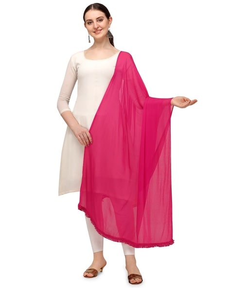 Women Dupatta with Tassels Price in India