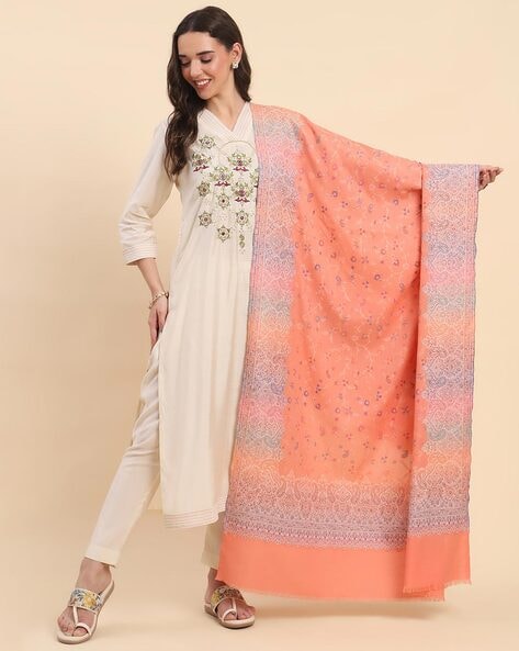 Women Floral Shawl Price in India