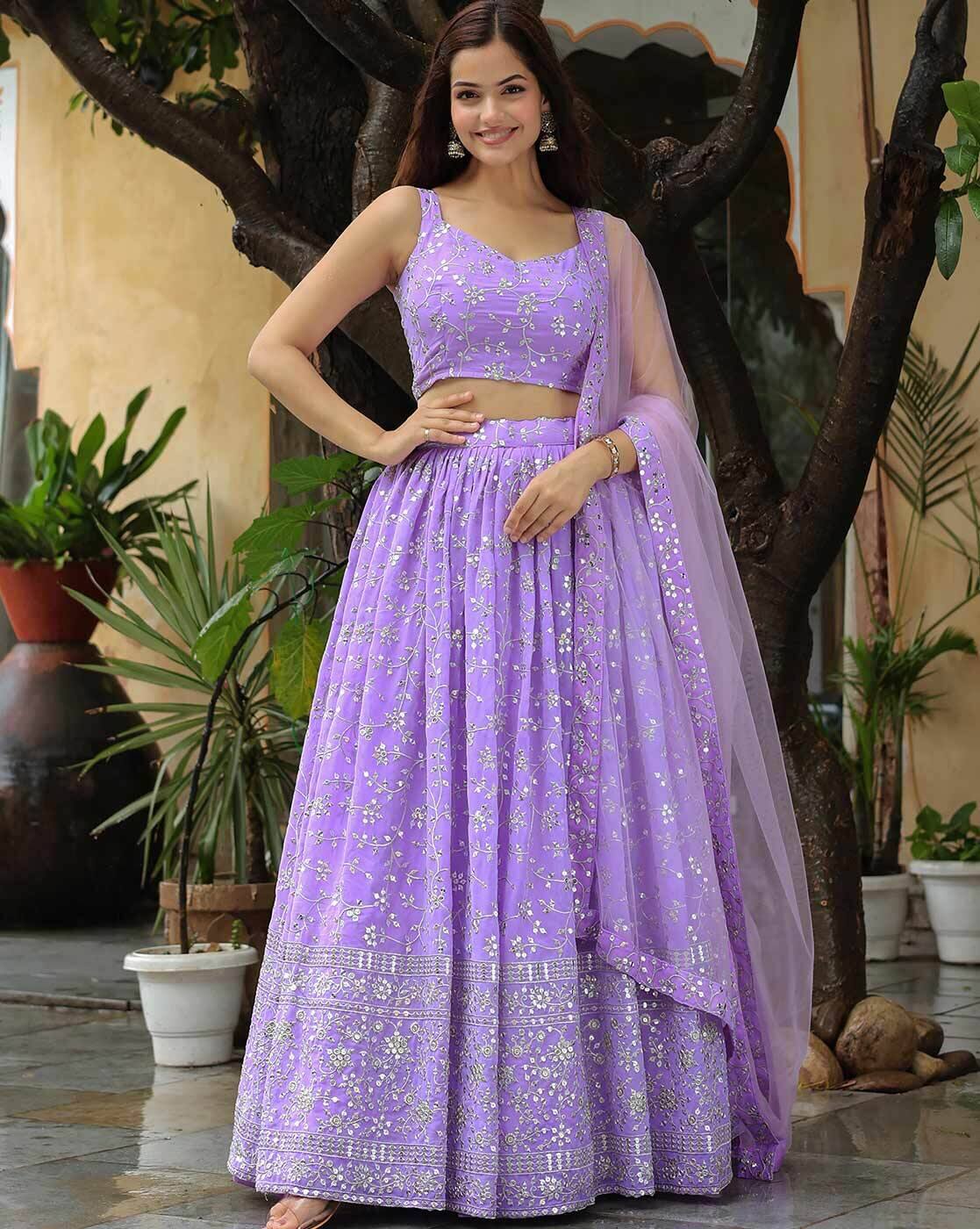 Buy ZEEL CLOTHING Women Embroidered Lehenga Cho Online | Ajio.com