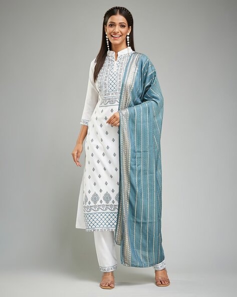 Women Printed Straight Kurta Set Price in India