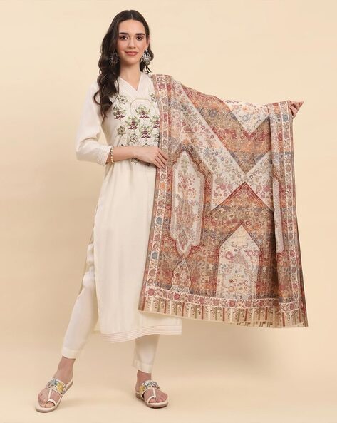 Women Floral Shawl Price in India