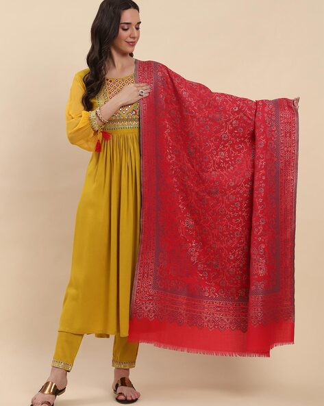 Women Floral Shawl Price in India