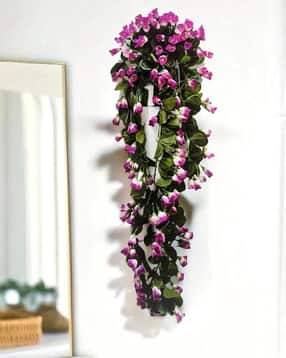 Decor Artificial Rose Bud Falling in Purple & White-image-34