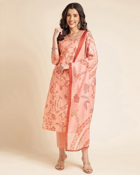 Embellished A-line Kurta Set Price in India