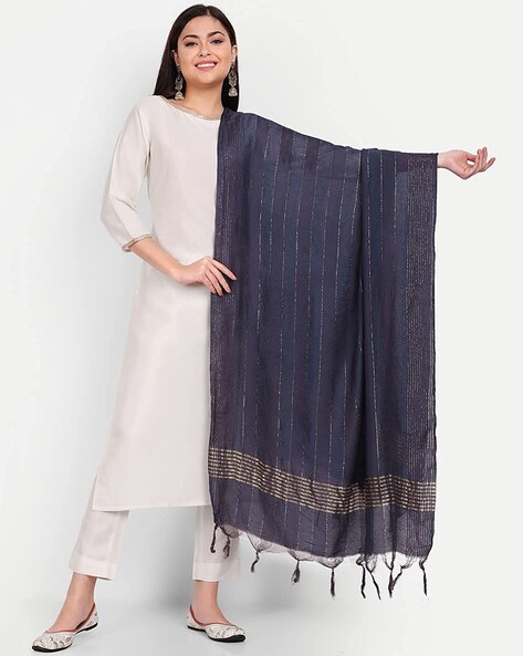 Women Dupatta with Tassels Price in India