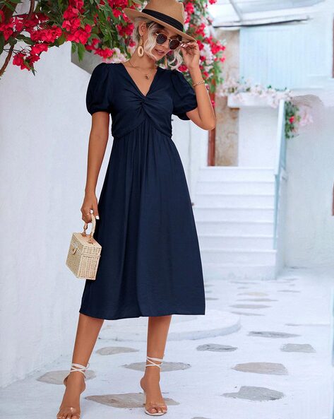 Buy Navy Dresses for Women by Lulu Sky Online Ajio