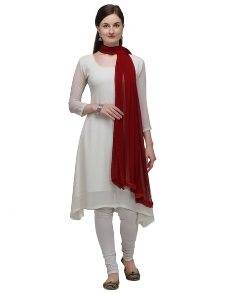 Women Dupatta with Beaded Tassels Price in India