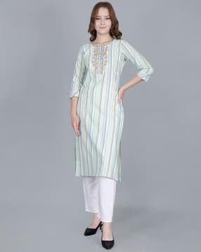 fashire Women Striped No Darts Straight Kurta-picture-25
